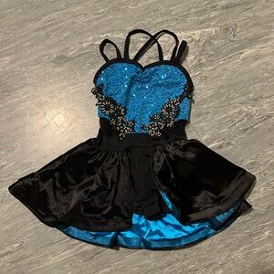 Weissman black and blue jazz costume